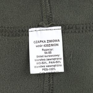 Czapka Zimowa Wojskowa Wz 420Z-MON dwustronna zielona MERINO olive 56-57cm 7 15146514085