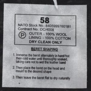 NOWY Beret wool knitted r.green militarny kontraktowy brytyjski zielony 59 5 15738192936