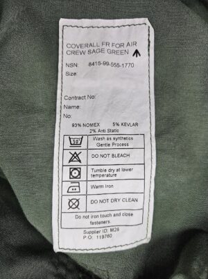 Kombinezon Lotniczy RAF 93% NOMEX drugi pilot 170/104/74 6 16843154840