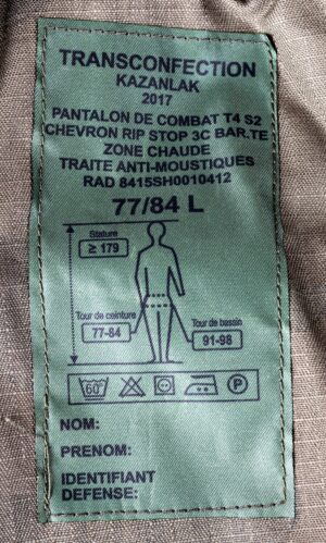 NOWE Spodnie S2 COMBAT CCE CAMO armii francuskiej legi cudzoziemskiej M 5 17042943717