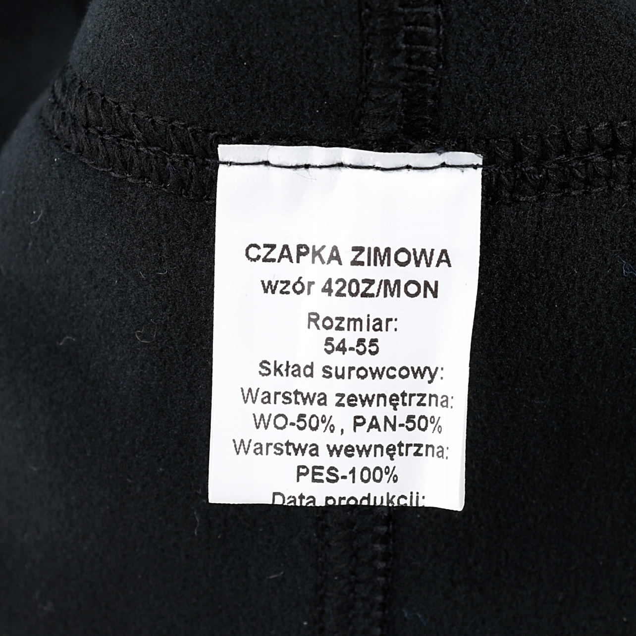 Czapka Zimowa Wojskowa Wz 420Z-MON dwustronna zielona MERINO czarna 56-57cm 9 15146428864