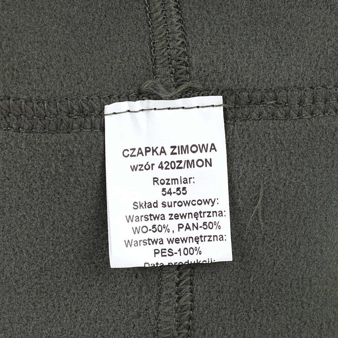 Czapka Zimowa Wojskowa Wz 420Z-MON dwustronna zielona MERINO olive 56-57cm 9 15146514085