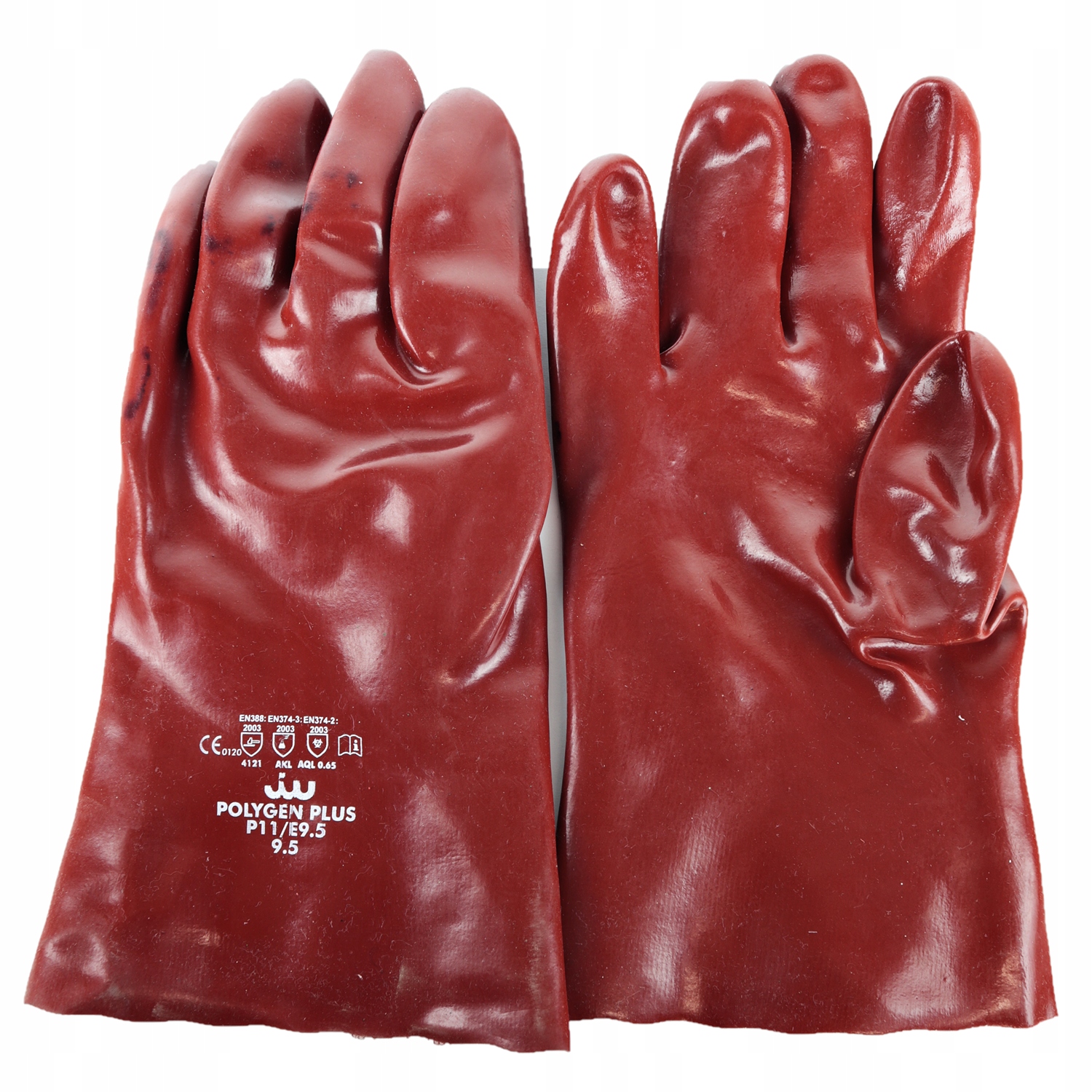 Rękawice robocze gumowane czerwone odporne na substancje chemiczne roz 9,5 4 17147419291