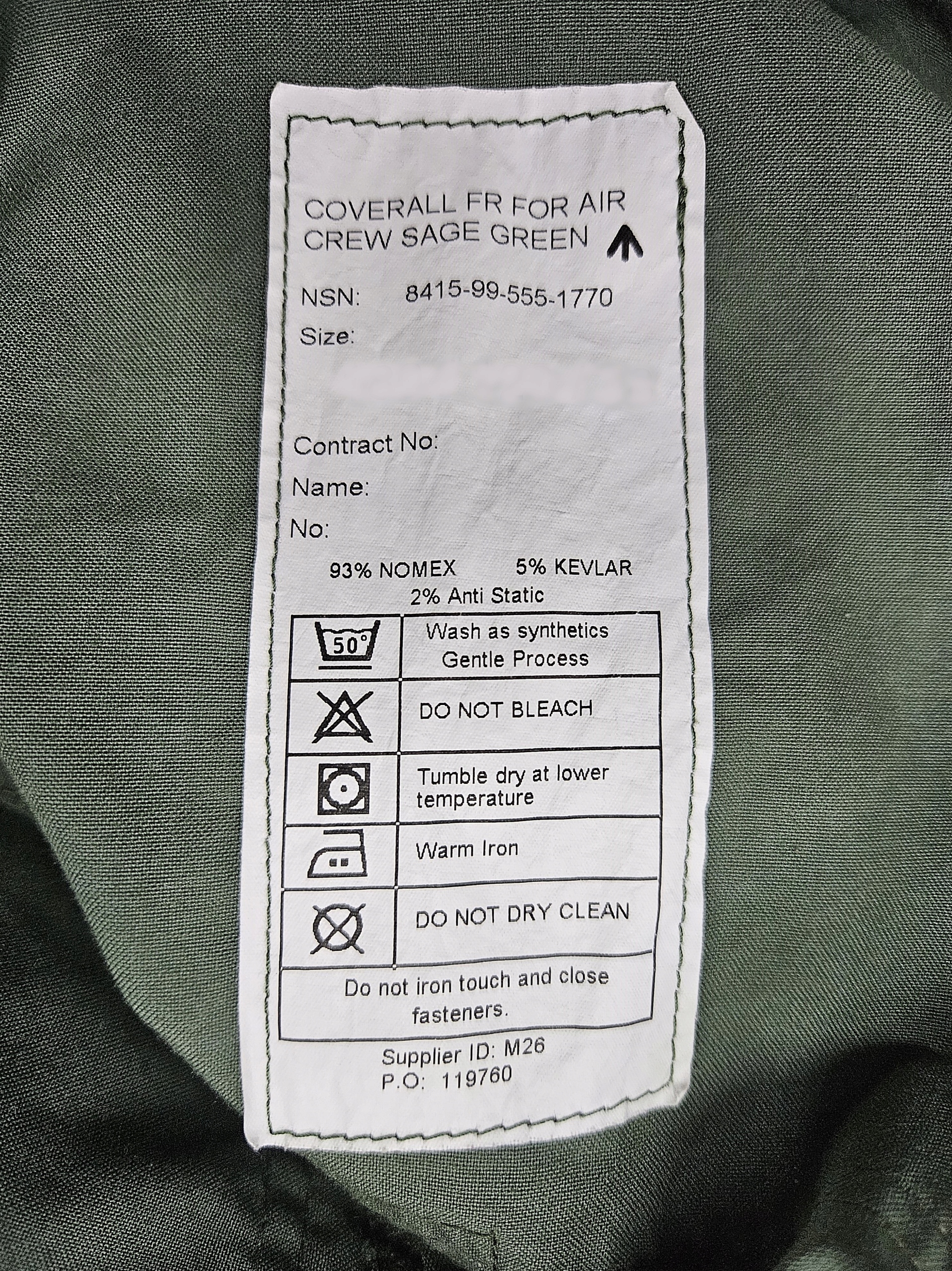 Kombinezon Lotniczy RAF 93% NOMEX drugi pilot 190/96/86 9 17333246349